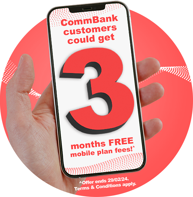 More & CBA Mobile Offer - 3 months free
