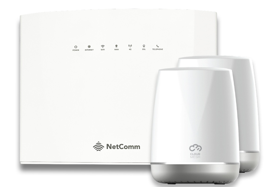 Image of Netcomm NL20 Wifi 6 (4G Backup) + 2 Satellites Modem